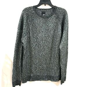 Bar lll Mens Black/Grey Beautiful Knit Pullover Sweater Size Large